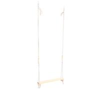 SOLUSTRE Support pour Perroquet en Bois Beige, Balançoire Suspendue Échelle pour Grimper et Se Mouvoir, Accessoire pour Perchoir en Hauteur