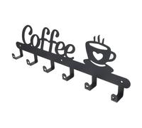 SOLUSTRE Support Tasse Mural Métal Robuste Porte Mugs Suspendus Multifonction pour Cuisine Rangement Mural Pratique pour Tasses et Mugs Organisateur avec Crochets Multiples Décoration