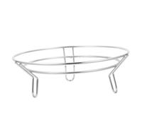 SOLUSTRE Support Wok Acier Inoxydable à Lusure Porte Casserole Multifonction pour Protection Thermique et Rangement Pratique
