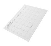 SOLUSTRE Tableau Calendrier Effaçable à Sec Double Face Blanc Magnétique 40x30 Cm en Plastique et Fer, Organiseur Mural Suspendu pour Bureau à Domicile et École