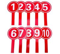 SOLUSTRE Tableau de Bord Portable en Mousse Rouge 10 pièces pour évaluation et Utilisation Lors d'événements Sportifs