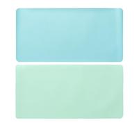 SOLUSTRE Tapis de Souris et sous-Main de Bureau en PU Bleu, Antidérapant