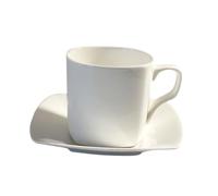 SOLUSTRE Tasse à Café Céramique Vintage avec Soucoupe Carrée Set pour Thé de Après Midi Tasse pour Boissons Chaudes Maison ou