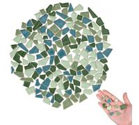 SOLUSTRE Tesselles de Mosaïque Céramique Colorées pour Bricolage DIY Morceaux Irréguliers Émaillés Matériaux Sûrs et Durables pour Décoration Maison et Jardin