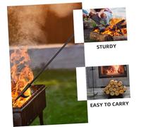 SOLUSTRE Tisonnier Acier pour Cheminée et Barbecue Extérieur Pince Bûche Pratique avec Poignée Antidérapante Outil Polyvalent pour Foyer Intérieur et Extérieur Cadeau de Pendaison de