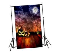 SOLUSTRE Toile De Fond pour Halloween Citrouille Terrifiante Tombeau Nocturne Arrière-Plan Horreur pour Fêtes Et Photographie