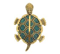 SOLUSTRE Tortue Décoration Vintage Chic Épingle avec Cristaux en Alliage de Zinc ou Fête des Mères pour Vêtements et Paquet, pour Concert