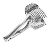 SOLUSTRE Trancheuse à Fruits Multifonction Pince à Main Alliage Aluminium Alimentaire Coupe-citron Tomate Pomme de Terre Sécurisée et Pratique pour Cuisine