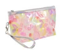 SOLUSTRE Trousse de Maquillage Portable Transparente Multifonction Taille Moyenne Joint Étanche pour Femmes Voyage et Rangement Cosmétique Rose Pâle