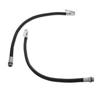SOLUSTRE Tube à Air Extension pour Gonfleur de Pneu 2pcs en Métal avec Embout de Gonfleur et Manomètre à Air, Flexible Résistant pour Entretien de Pneus Vélo et Véhicule Électrique