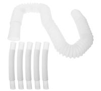 SOLUSTRE Tuyau de Drainage Extensible en Pvc Blanc pour Bassin de Shampooing, Léger et Facile à Nettoyer, pour Soins Post-partum et Lavage des Cheveux Lit, Lot de 6 Pièces
