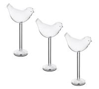 SOLUSTRE Verres à Vin Style Unique et Chic en Verre D'oiseau Lot de 3 Whisky et Vodka pour Réunion Familiale et Banquet