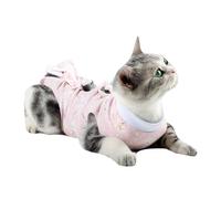SOLUSTRE Vêtements de Récupération Maintien Après Chirurgie pour Chats Confortable en Coton, Costume Postopératoire et Anti-Lick Adapté aux Chatons