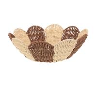 SOLUSTRE Woven Paper Rope Storage Basket Large Capacity Handwoven Organizer For Tabletop Snacks Fruits Household And Festive Use