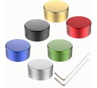 SOLUTEK Lot de 6 capuchons de pédale avec 3 vis et insert en caoutchouc qui s'adaptent fermement aux interrupteurs à pédale courants (10 mm) rouge, argent, noir, or, bleu, vert