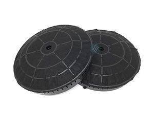 Solution Ahead - Lot de 2 Filtres à Charbon Actif pour Hotte (Ø 177mm) - Compatible avec Whirlpool, Elica, Ikea, Ariston - Remplacement pour Type 57, AMC027, CHF57 & FC32 - Fabrication Italienne