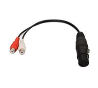 Solution audio professionnelle, adaptateur XLR femelle vers RCA mâle : convertit une sortie XLR en deux sorties RCA pour une transmission audio