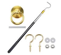 Solution d'accès efficace au grenier avec crochet réglable et anneaux en cuivre élégants