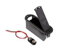 Solution d'alimentation électronique pour guitare basse 9 V Support de batterie en ABS avec bouton poussoir Accès facile Coque de batterie pour effets de guitare