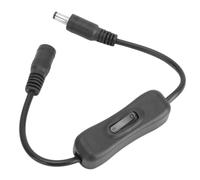 Solution d'alimentation sans fil pour caméra IP, câble d'alimentation CC avec interrupteur intégré pour un contrôle facile, noir avec