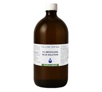 Solution de bleu de méthylène à 5% 1000 ml | Ultra haute pureté | Ingrédients de qualité pharmaceutique USP | Testé par un organisme tiers | Sans formaldéhyde | Flacon en verre | Heiltro