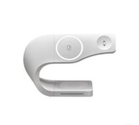 Solution de charge magnétique sans fil 15 W pour téléphones iPhone, écouteurs et appareils portables avec coque en aluminium (ABS blanc)