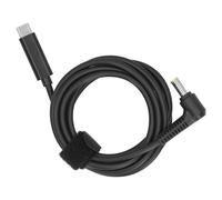 Solution de charge Power Delivery pour votre ordinateur portable, sortie USB-C mâle vers entrée CC, embout bleu intelligent, gaine en nylon tissé