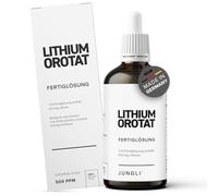 Solution de lithium 500 ppm - Lithium orotate pur de qualité pharmaceutique - 100 ml - Testé en laboratoire, fabriqué en Allemagne par JUNALI