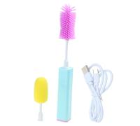 Solution de nettoyage de biberon pour nourrisson, brosse en silicone, rotation efficace, unité rechargeable, outil de nettoyage efficace pour bébé, brosse de voyage