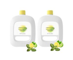 Solution De Nettoyage De Sol Au Parfum De Citron De 930ML, 2 Pièces, Compatible Avec Narwal Freo/J1/J2/J3/J4/J5/S1/S2, Détergent Concentré For Tous Les Sols