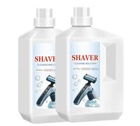 Solution de nettoyage for rasoir 33,8 oz et recharge facile compatible avec Braun les cartouches for nettoyer et renouveler(2pcs)