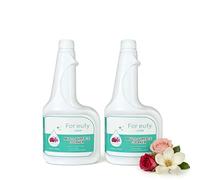 Solution de Nettoyage Multifonctionnelle for Sol Compatible avec Eufy Aspirateur Robot, Faible Mousse sans Résidu, 473ml, Ratio de Dilution 1:200, Parfum Rose et Magnolia(2 Bottle)