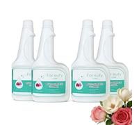 Solution de Nettoyage Multifonctionnelle for Sol Compatible avec Eufy Aspirateur Robot, Faible Mousse sans Résidu, 473ml, Ratio de Dilution 1:200, Parfum Rose et Magnolia(4 Bottle)