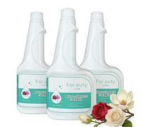 Solution de Nettoyage Multifonctionnelle for Sol Compatible avec Eufy Aspirateur Robot, Faible Mousse sans Résidu, 473ml, Ratio de Dilution 1:200, Parfum Rose et Magnolia(3 Bottle)