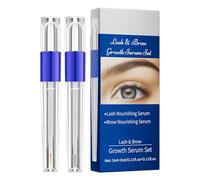 Solution de Pousse Ciliaire - Solution Amplificatrice pour Cils et Sourcils Plus Pleins 2 Flacons - Produits de Beauté pour Femmes Adultes aux Cils Fragiles Fins Clairsemés Courts Cadeau