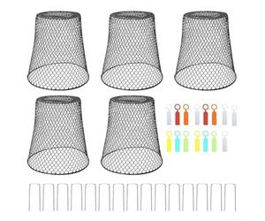 Solution de protection des plantes utilisant des housses en fer pour l'exposition au gel et les interférences des animaux pendant les saisons plus fraîches (5 pièces)