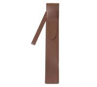 Solution de rangement compacte pour baguettes en cuir synthétique - Design ergonomique dans le sens de la longueur pour une manipulation facile et un rangement peu encombrant (marron)