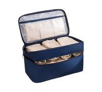 Solution de rangement de voyage pliable avec compartiments, sacs de toilette multicouches pour soutien-gorge, sous-vêtements et cosmétiques, organiseur étanche pour soutien-gorge et chaussettes, Tibet