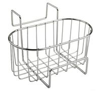 Solution de rangement hygiénique pour garder les éponges au sec avec ce panier d'évacuation en acier inoxydable (argenté)
