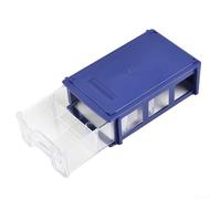 Solution de rangement intelligente - Boîte à outils empilable en plastique pour vis et petites pièces - Tiroirs transparents pour une identification facile - Bleu