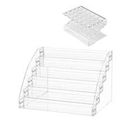 Solution de rangement polie pour ongles 6 couches Étagère acrylique Accessoires de manucure Présentoir Grande capacité Porte-pinceaux pour la beauté