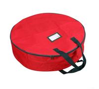 Solution de rangement pour couronne de Noël en polyester Oxford 600D robuste offrant une résistance à la déchirure et à l'eau pour une conservation prolongée de la couronne (rouge)