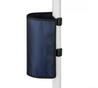 Solution de rangement pour tenir 20 tambours avec design stable, tissu en nylon, crochets en silicone et panneau arrière fixe intégré pour un placement sûr (droit (bleu foncé)