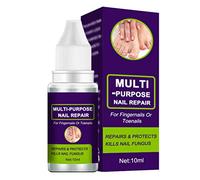 Solution de soins de l'ongle de réparation des ongles Solution de renouvellement polyvalent restaure les ongles décolorés et endommagés 10 ml, Essence de réparation des ongles