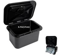 Solution de stockage marine intégrée avec couvercle rotatif complet pour yacht ou coque pour l'organisation du matériel et des outils avec lignes de garniture marquées (noir)