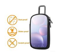 Solution de stockage MP3/MP4 avec interface transparente et clip pour voyage (bleu)