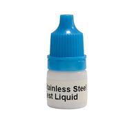 Solution de test en acier, flacon compte-gouttes de 5 ml de liquide détecteur, réactif pour test acier, pour maison, cuisine, restaurant, mense, vaisselle, aliments, boissons et ustensiles