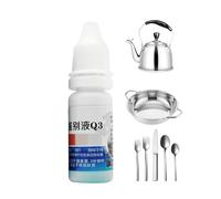 Solution de Test pour Acier Inoxydable | 12 ml Réactif De Détection Pour La Vaisselle | Réactif Acier Inoxydable,Pour Ustensiles De Cuisine En Métal, Casseroles, Poêles, Bols, Et Pour Un Usage En Labo