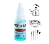Solution de test pour l'acier inoxydable | Liquide d'analyse rapide de 12 ml | Solution d'identification des métaux | pour laboratoire maison ustensiles de cuisine couverts matériaux de construction i