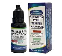 Solution d'identification en acier inoxydable - 15 ml - Réaction rapide instantanée portable - Liquide de test en acier inoxydable - Pour maison, cuisine, maison, laboratoire, intérieur et extérieur
